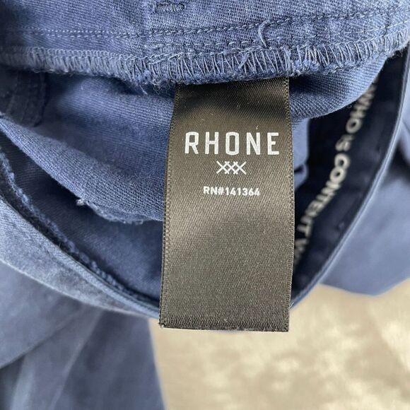 RHONE Everyday Twill 5-Pocket Pants Men 32x32 Navy Blue Slim Straight Fit - Picture 13 of 15